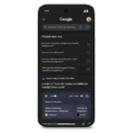 Giao diện Google Search hiển thị tính năng Audio Overview với bản tóm tắt âm thanh được tạo bởi AI Gemini