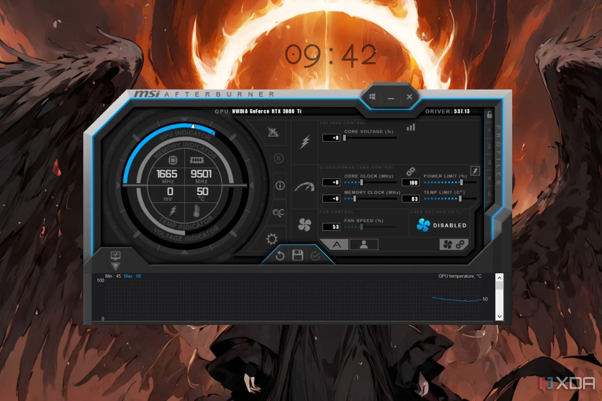 Giao diện MSI Afterburner