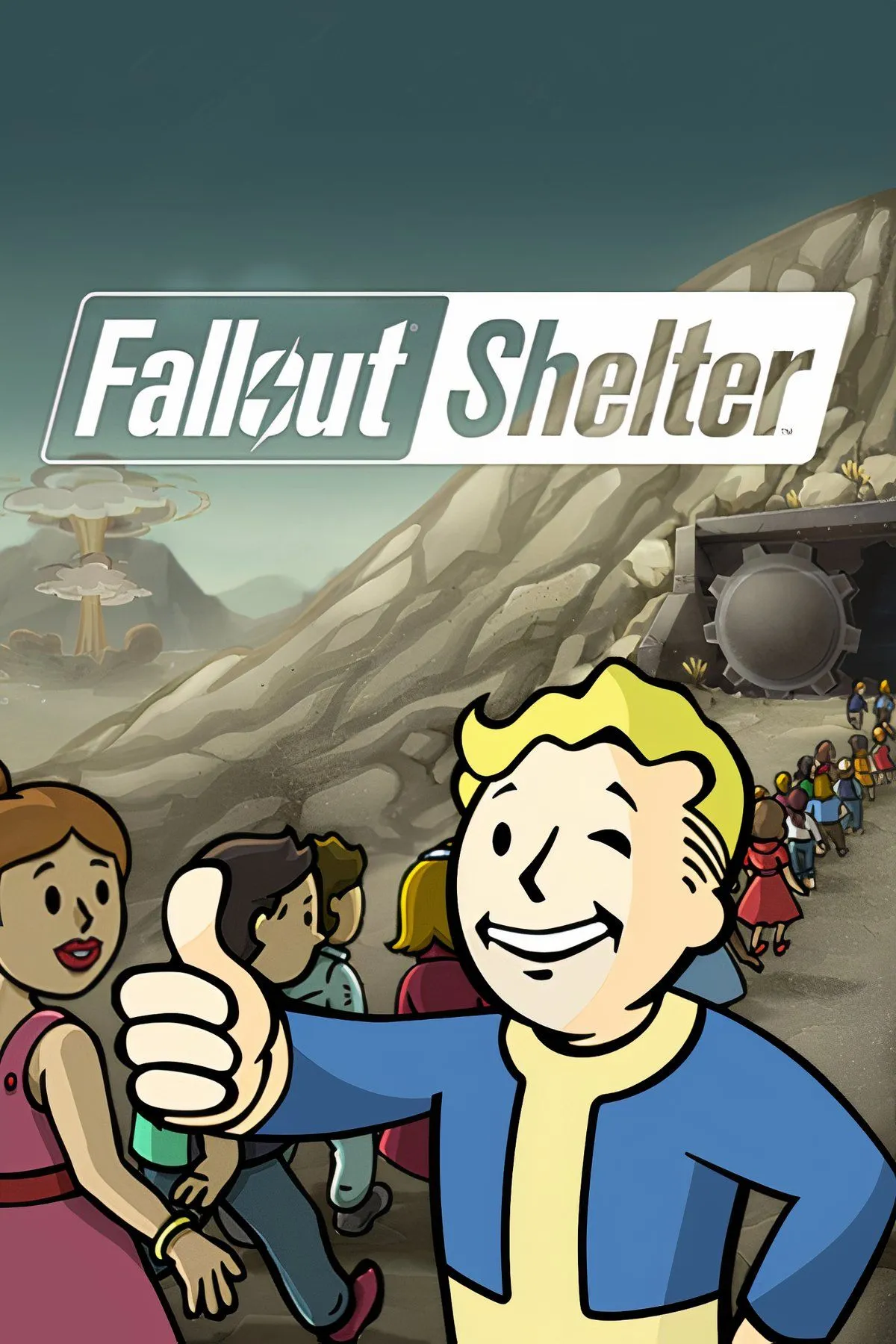 Giao diện quản lý hầm trú ẩn trong Fallout Shelter, tựa game chiến thuật sinh tồn cho máy tính cấu hình thấp.