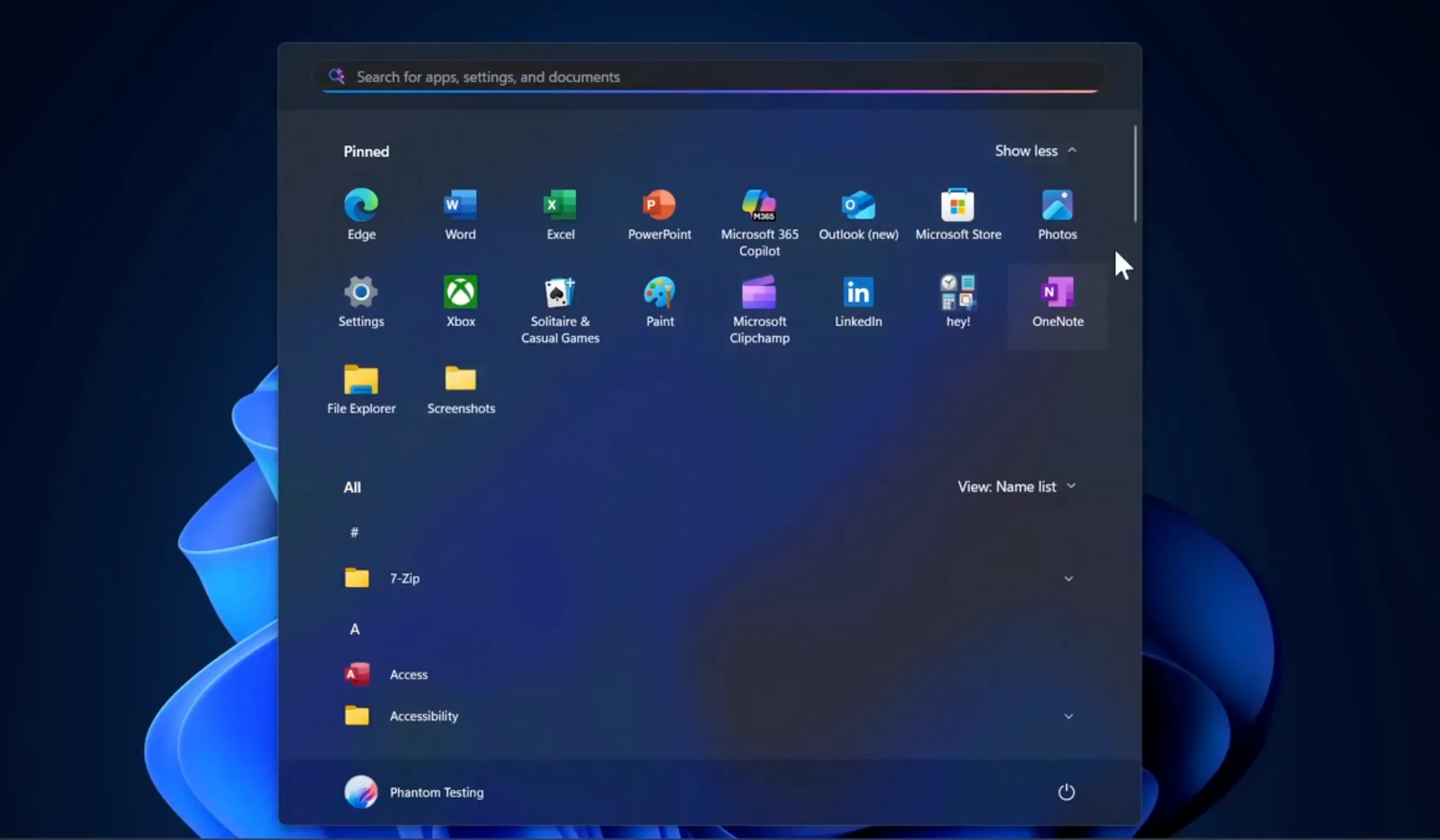 Giao diện Start Menu Windows 11 được thiết kế lại, rộng hơn và tiện lợi hơn