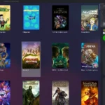 Giao diện thư viện game LaunchBox với các ảnh bìa game và thông tin