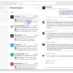 Giao diện tính năng Followed Threads (chuỗi hội thoại được theo dõi) trong Microsoft Teams