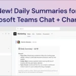 Giao diện tóm tắt tin nhắn và kênh Microsoft Teams hàng ngày do Read AI tạo ra bằng trí tuệ nhân tạo, hiển thị trên thiết bị di động