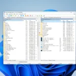 Giao diện Total Commander trên Windows 11 với hai ngăn hiển thị các thư mục