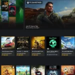 Giao diện ứng dụng Xbox hiển thị hàng loạt trò chơi có sẵn trong các gói đăng ký như Xbox Game Pass, minh họa giá trị vượt trội của dịch vụ game console.