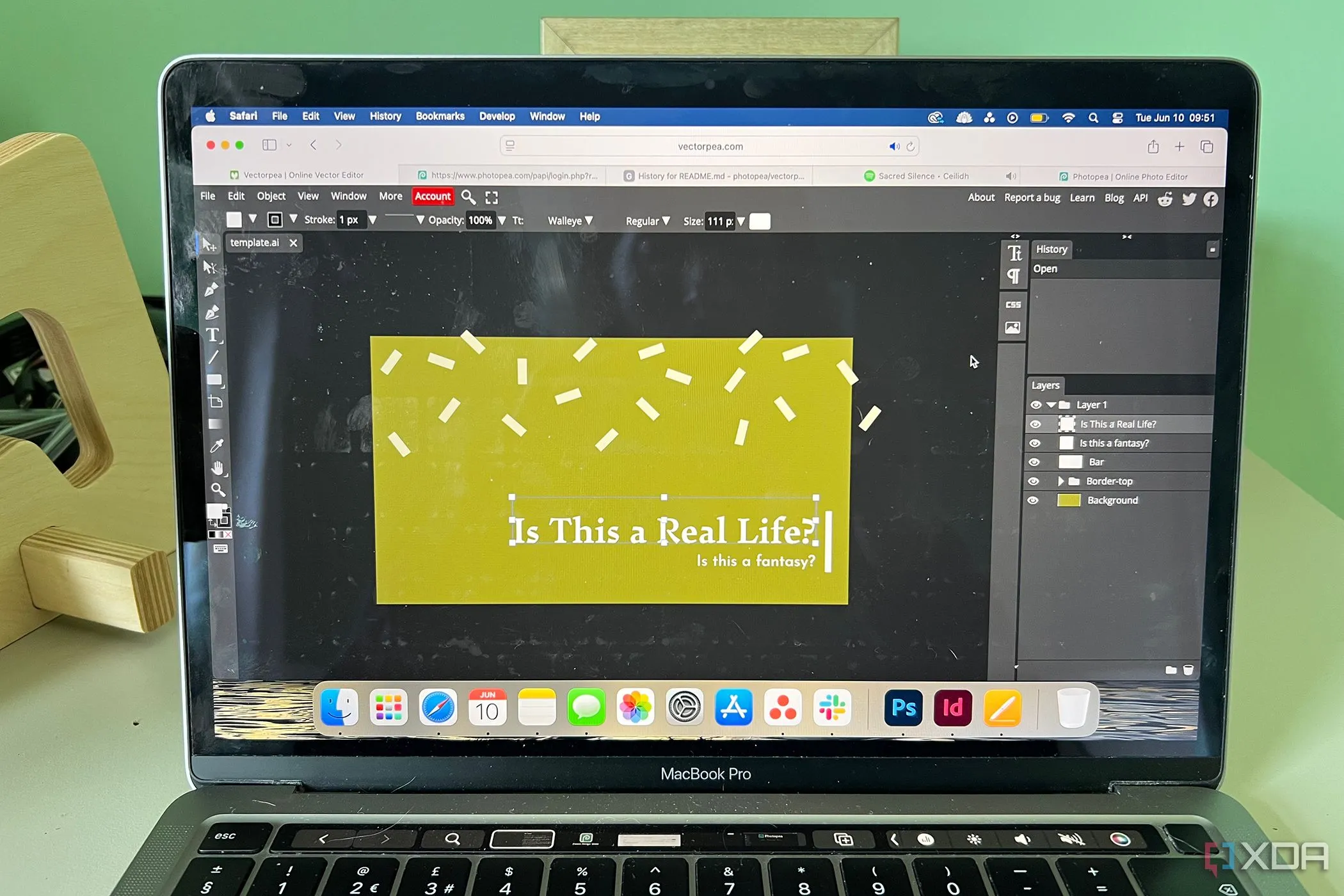Giao diện Vectorpea mở trên Macbook