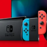 Hệ máy Nintendo Switch và màn hình TV, minh họa trải nghiệm chơi game với tính năng theo dõi thời gian chưa tối ưu.