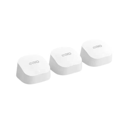 Hệ thống Wi-Fi Mesh Amazon Eero 6+ với ba thiết bị định tuyến