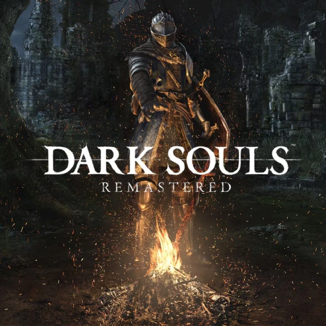 Hình ảnh bìa game Dark Souls Remastered, phiên bản nâng cấp của tựa game Soulsborne kinh điển từ FromSoftware.