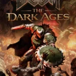 Hình ảnh bìa game Doom: The Dark Ages, hiển thị Doom Slayer trong bộ giáp hiệp sĩ và bối cảnh trung cổ tăm tối.