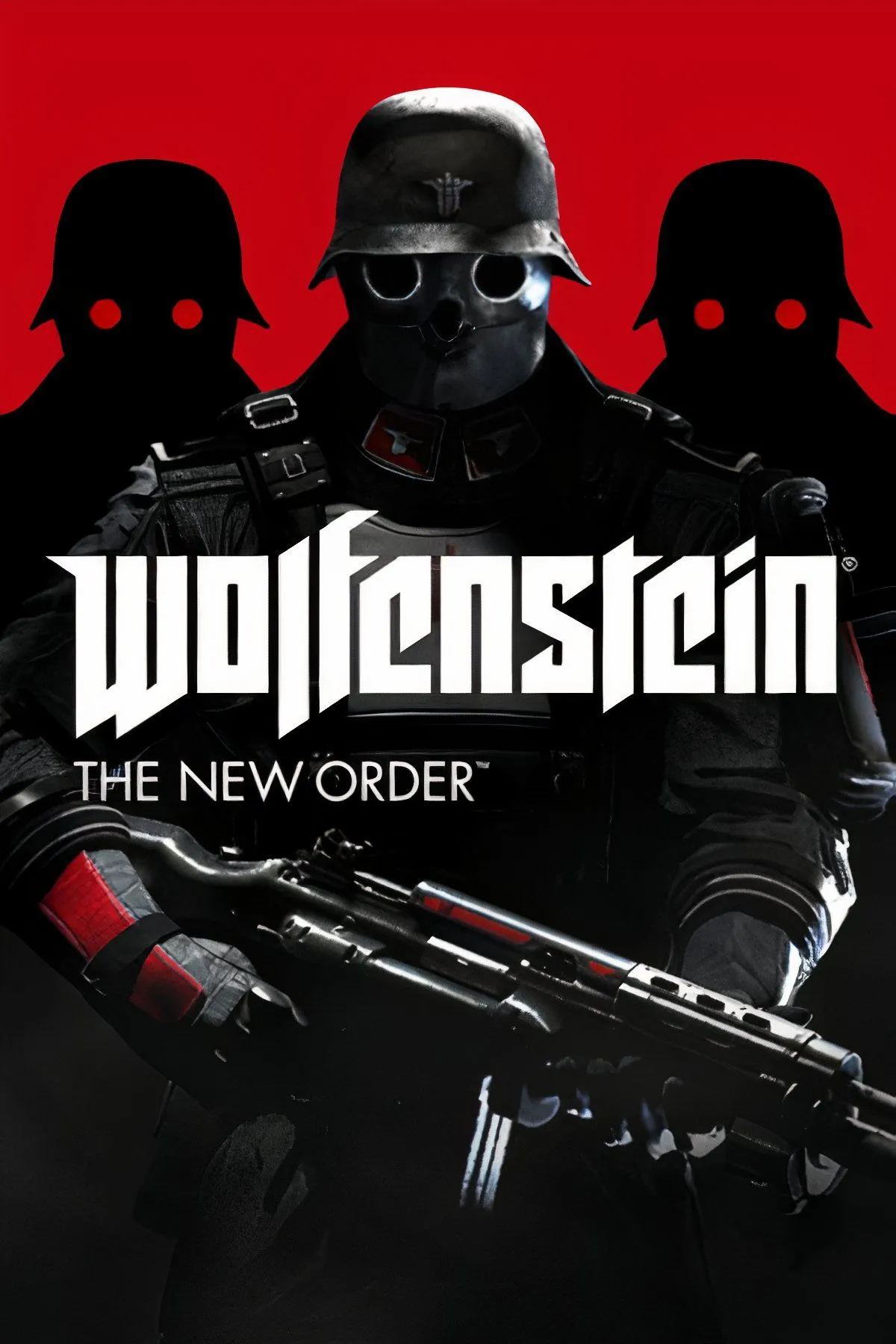 Hình ảnh BJ Blazkowicz trong Wolfenstein: The New Order, thể hiện phong cách hành động mạnh mẽ và bối cảnh lịch sử thay thế.