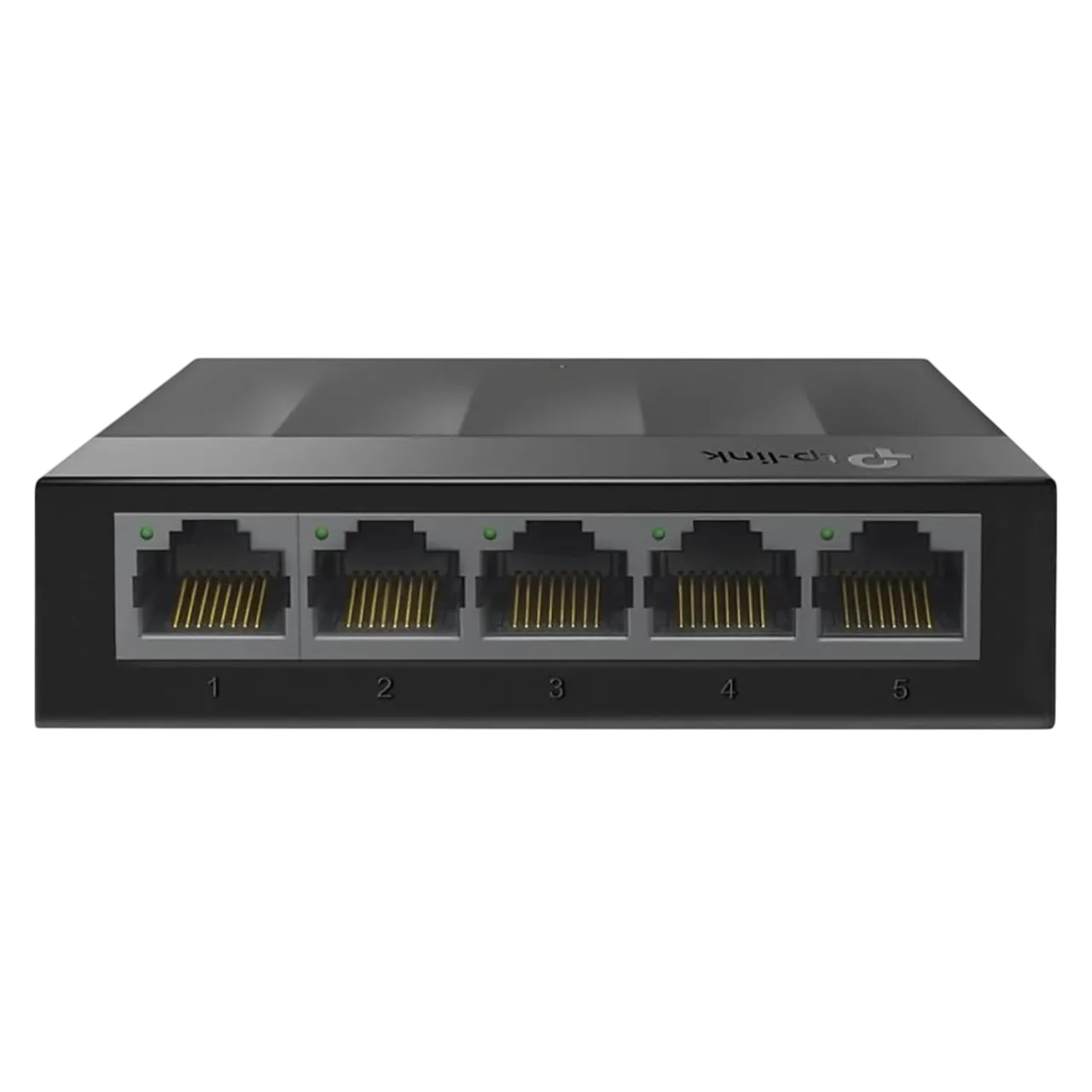Hình ảnh bộ chia mạng TP-Link Litewave 5 cổng Gigabit Ethernet màu đen, thiết kế nhỏ gọn.