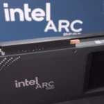 Hình ảnh cận cảnh card đồ họa Intel Arc B580, một trong những sản phẩm hiện tại của Intel Arc, minh họa cho dòng GPU đang được thảo luận về việc nâng cấp lên GDDR7.