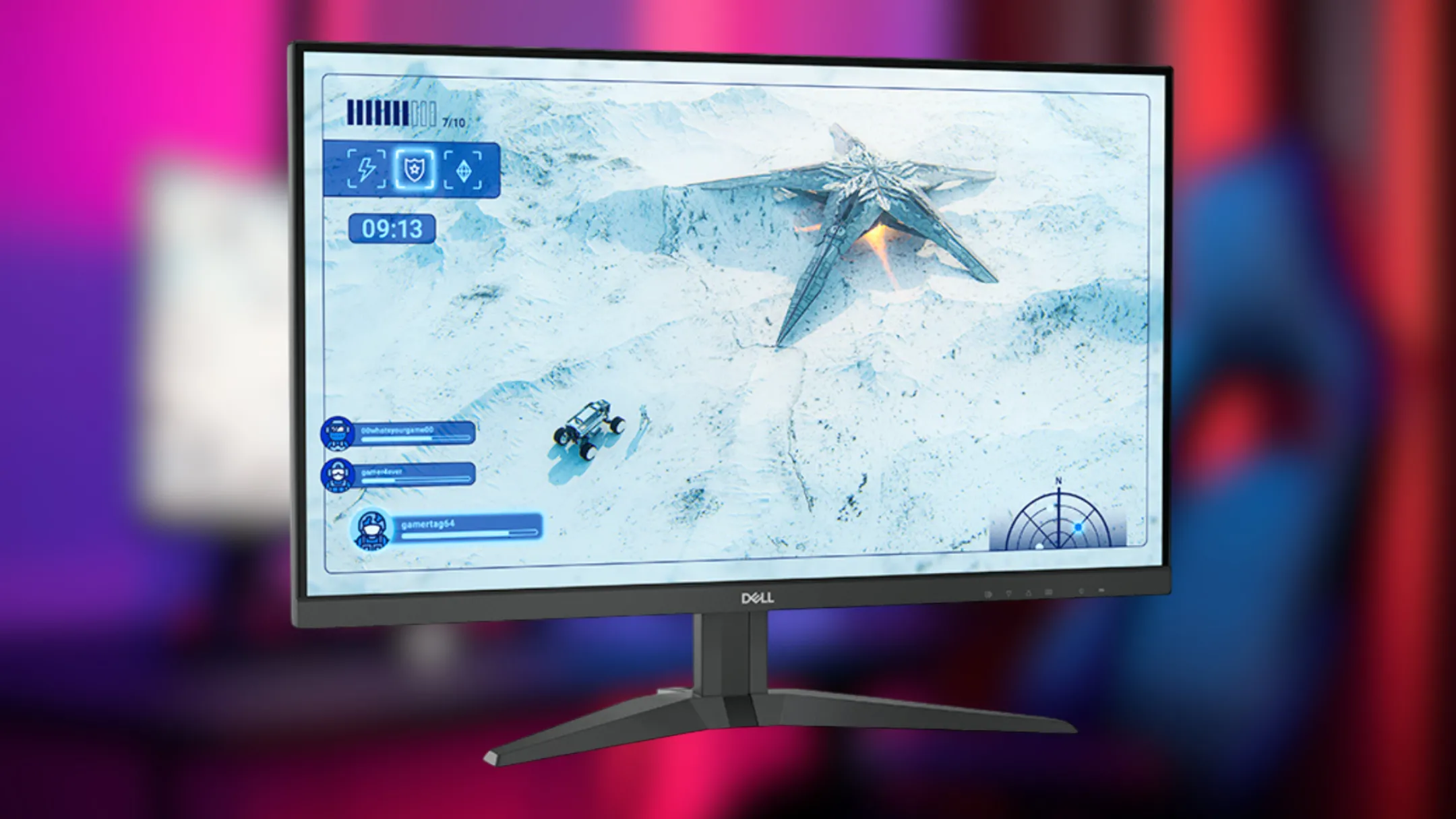 Hình ảnh chi tiết màn hình Dell G2725D nhấn mạnh thông số kỹ thuật chơi game