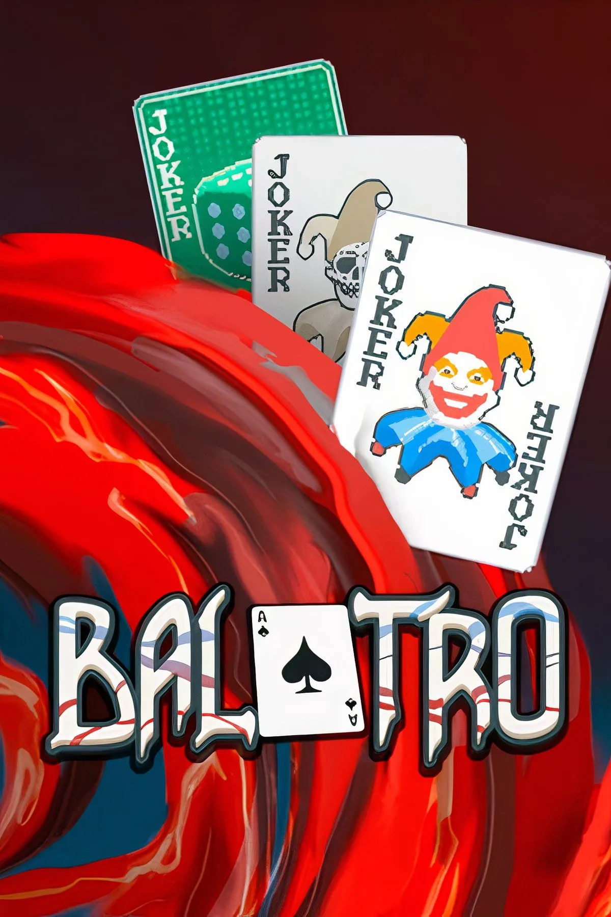 Hình ảnh của game Balatro, với giao diện lấy cảm hứng từ bài tây và các thẻ bài độc đáo