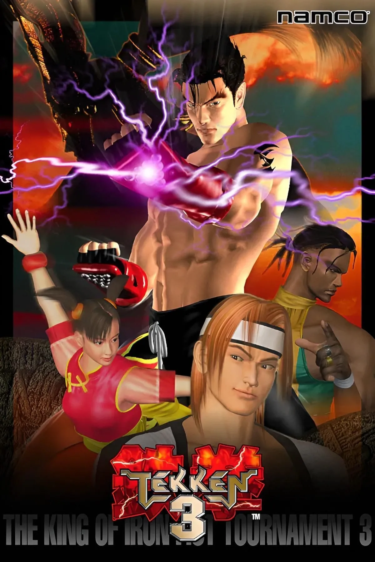 Hình ảnh của game đối kháng Tekken 3 trên PlayStation.