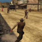 Hình ảnh game Gun với nhân vật chính đang cưỡi ngựa và săn bắn giữa khung cảnh miền Viễn Tây