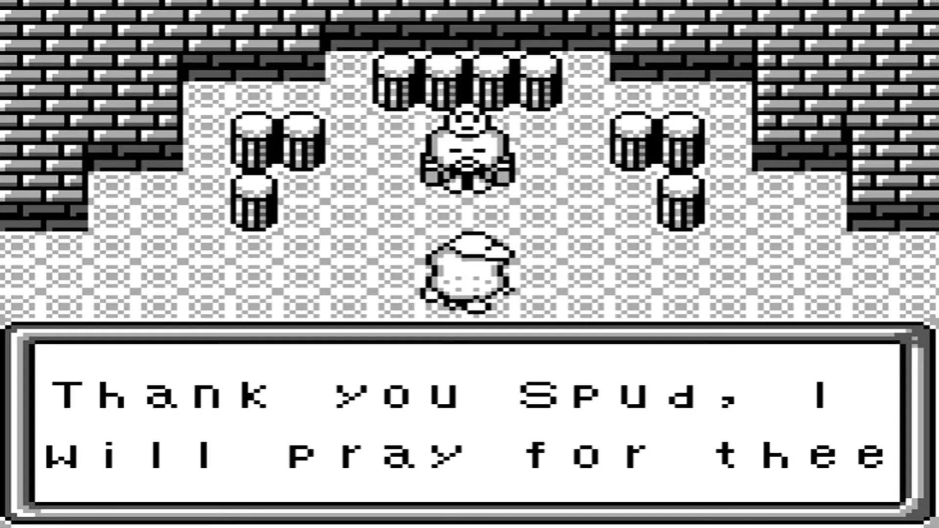 Hình ảnh gameplay của Spud's Adventure, một game phiêu lưu hành động trên Game Boy.