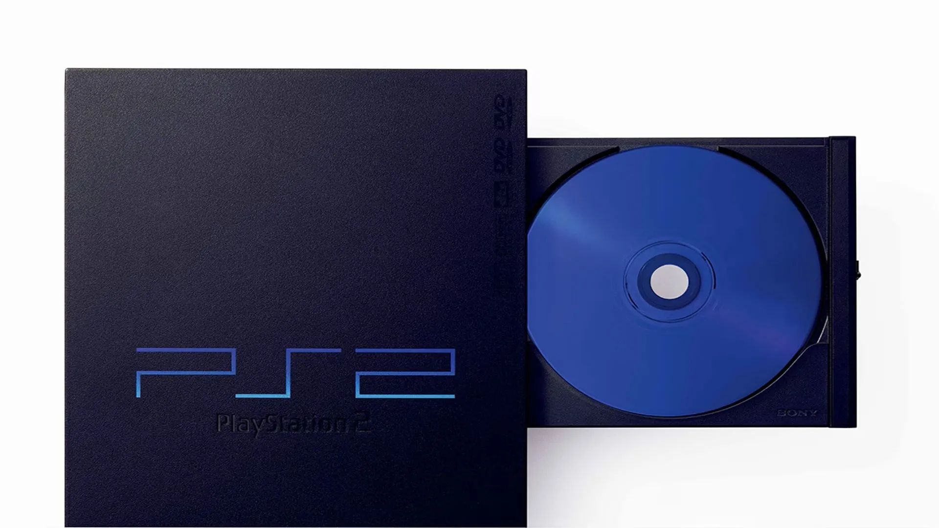 Hình ảnh PlayStation 2 với ổ đĩa mở, minh họa khả năng đọc đa định dạng đĩa của console này đã thúc đẩy cạnh tranh ngành game