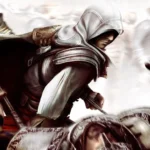 Hình ảnh quảng bá Assassin's Creed minh họa một sát thủ trong bối cảnh lịch sử, tượng trưng cho khả năng tương tác với các nhân vật nổi tiếng trong game.