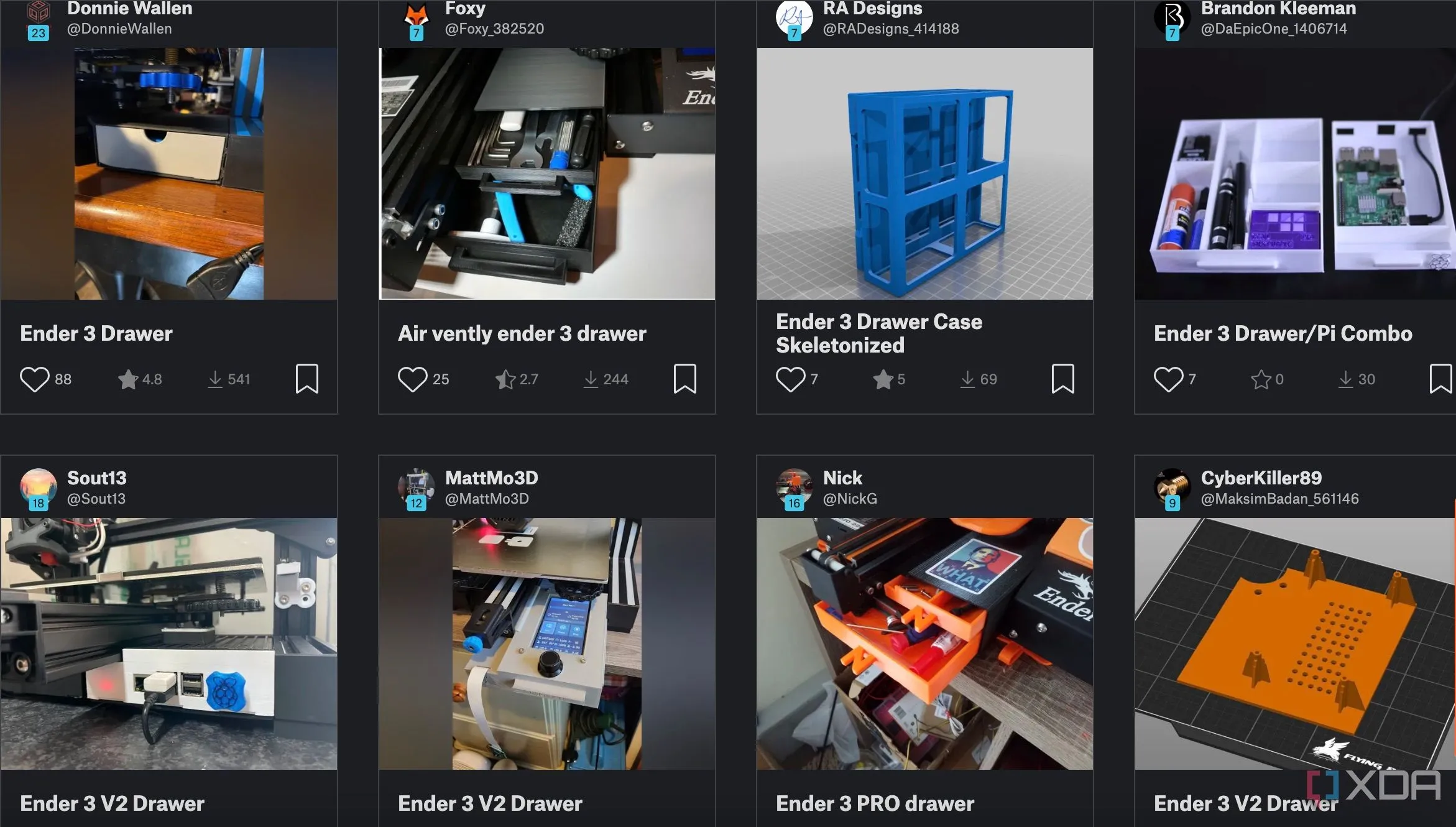 Hộp đựng dụng cụ tích hợp trên máy in 3D giúp sắp xếp linh kiện gọn gàng