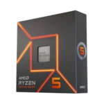 Hộp sản phẩm CPU AMD Ryzen 5 9600X mới nhất, minh họa cho sức mạnh Zen 5 và hiệu quả năng lượng vượt trội.