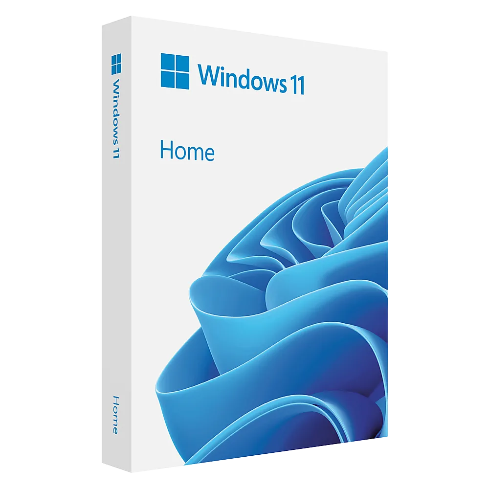 Hộp sản phẩm Windows 11 Home, minh họa hệ điều hành Windows như một nền tảng linh hoạt cho giả lập game retro.