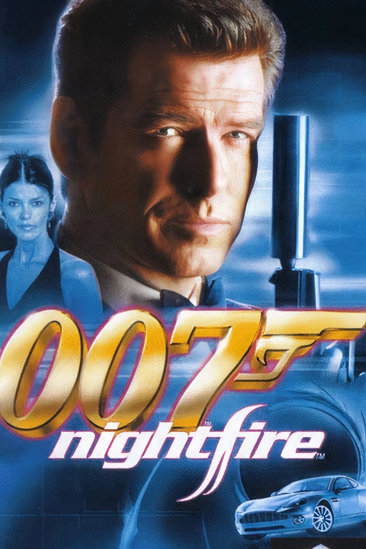 Khoảnh khắc hành động kịch tính trong game James Bond 007: Nightfire, với hình ảnh Pierce Brosnan đầy phong độ.