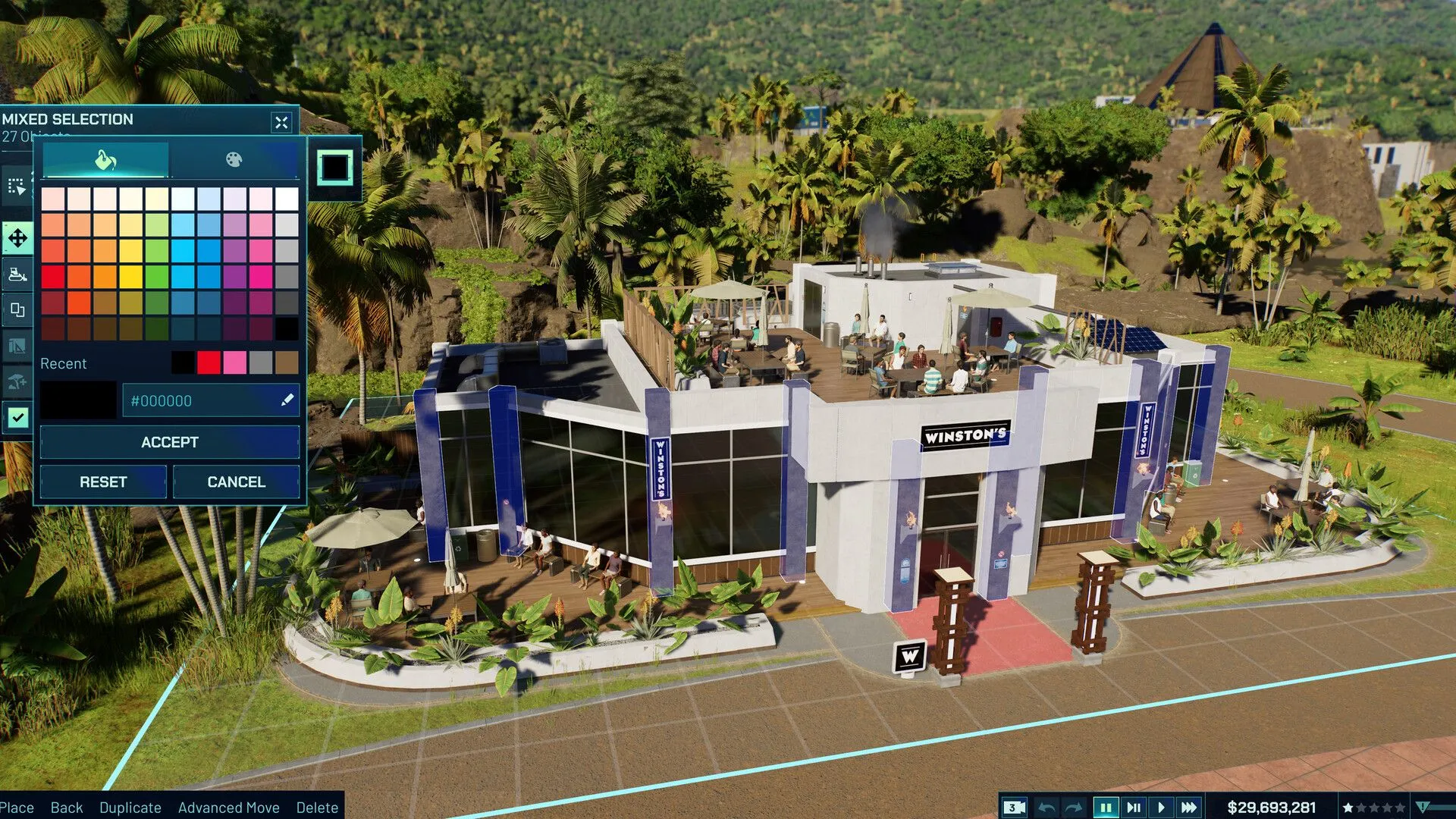 Khu vực hồ nuôi Mosasaurus với đường đi ngầm cho phép du khách quan sát loài thủy quái trong Jurassic World Evolution 3.