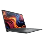 Laptop Dell 15 màu bạc, thiết kế đơn giản và hiện đại, hiển thị màn hình desktop.