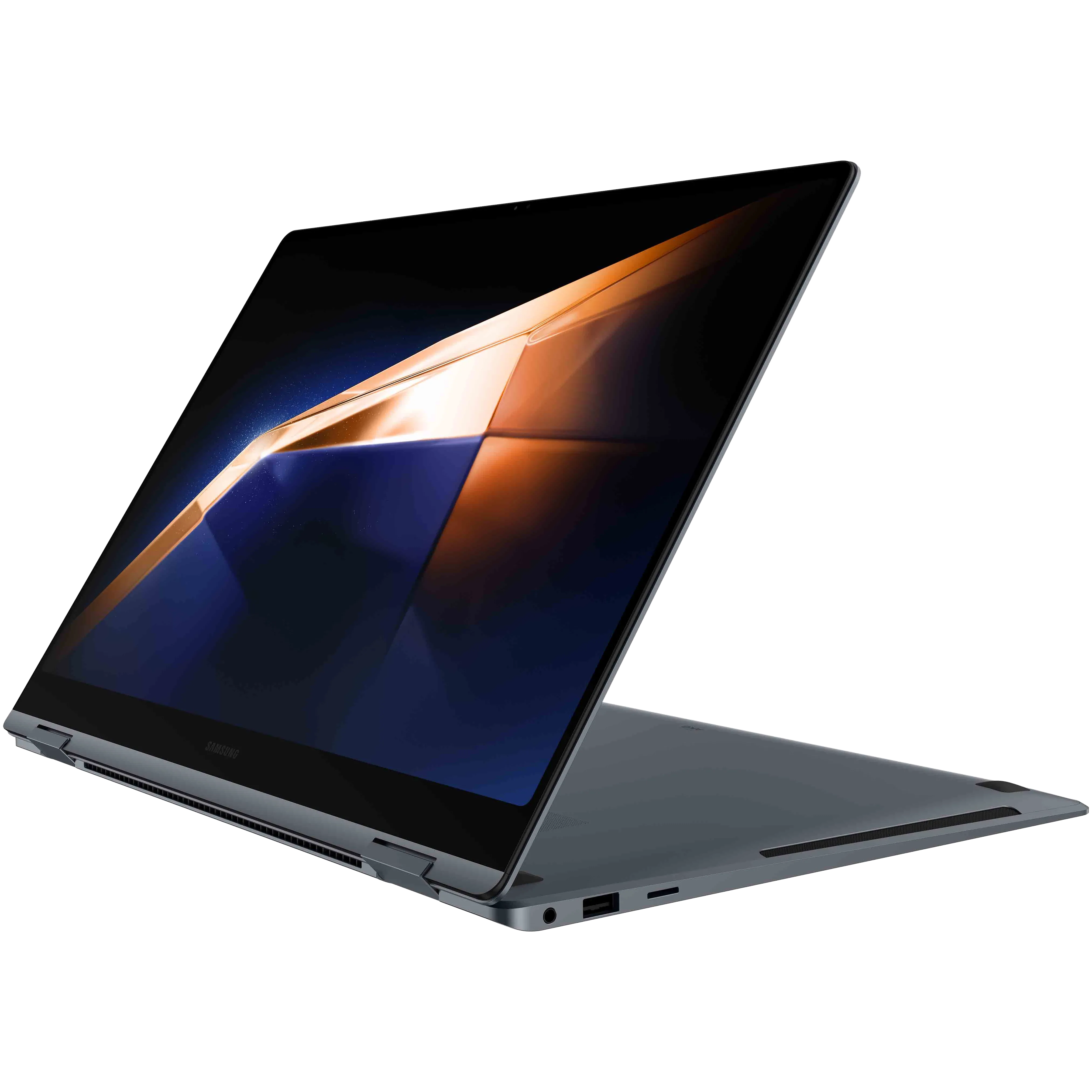 Laptop Samsung Galaxy Book 4 Pro 360 linh hoạt trong chế độ đứng