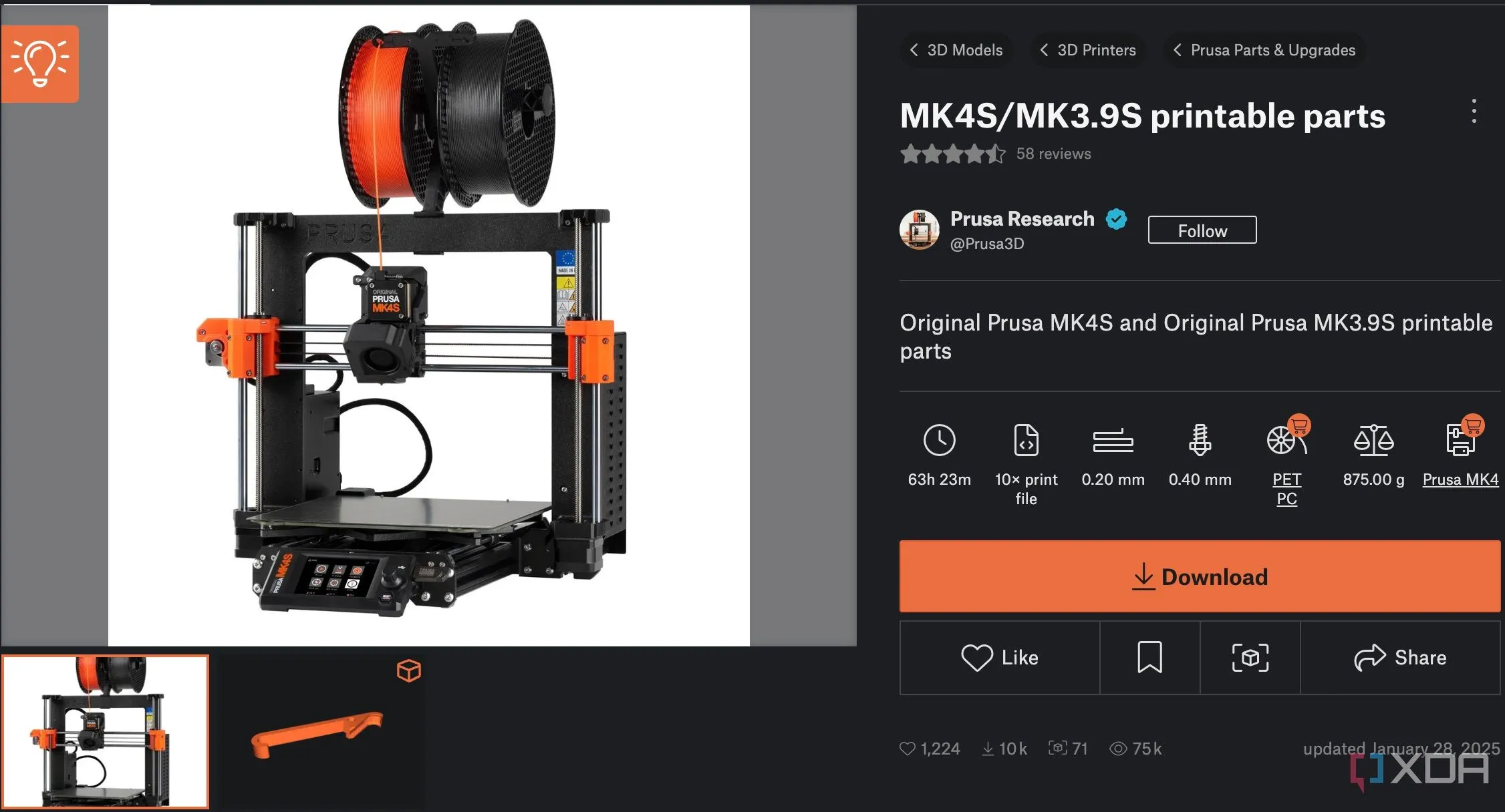 Linh kiện máy in 3D có thể tự in để thay thế khi hỏng hóc hoặc nâng cấp