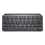 Logitech MX Keys Mini – Bàn phím không dây nhỏ gọn với thiết kế màu xám nhạt.