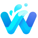 Logo chính thức của trình duyệt Waterfox với biểu tượng hình con cáo biển và chữ Waterfox.