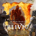 Logo The Elder Scrolls IV: Oblivion Remastered cùng các nhân vật chính, minh họa cơ chế ma cà rồng khắc nghiệt trong game
