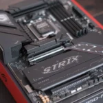 Mainboard Asus ROG Strix B850-F Gaming WiFi nhìn từ góc