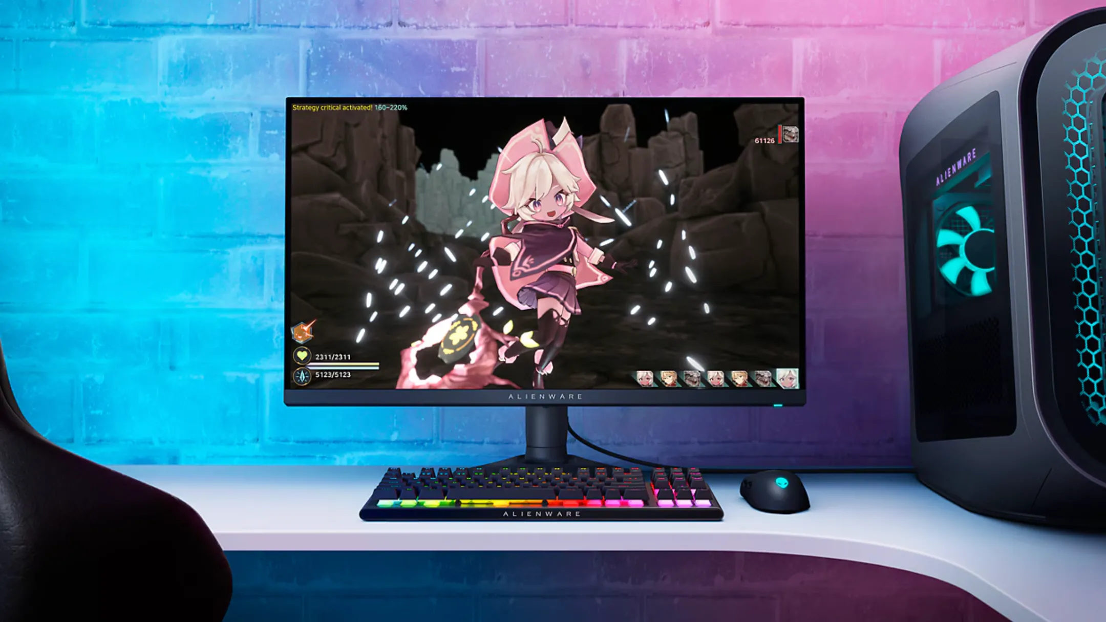 Màn hình Alienware AW2724DM hiển thị sắc nét cùng chân đế linh hoạt