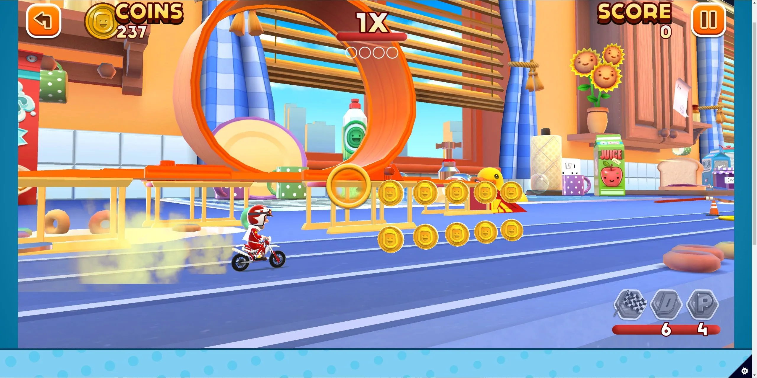 Màn hình chơi game Joe Danger Infinity trong trình duyệt web