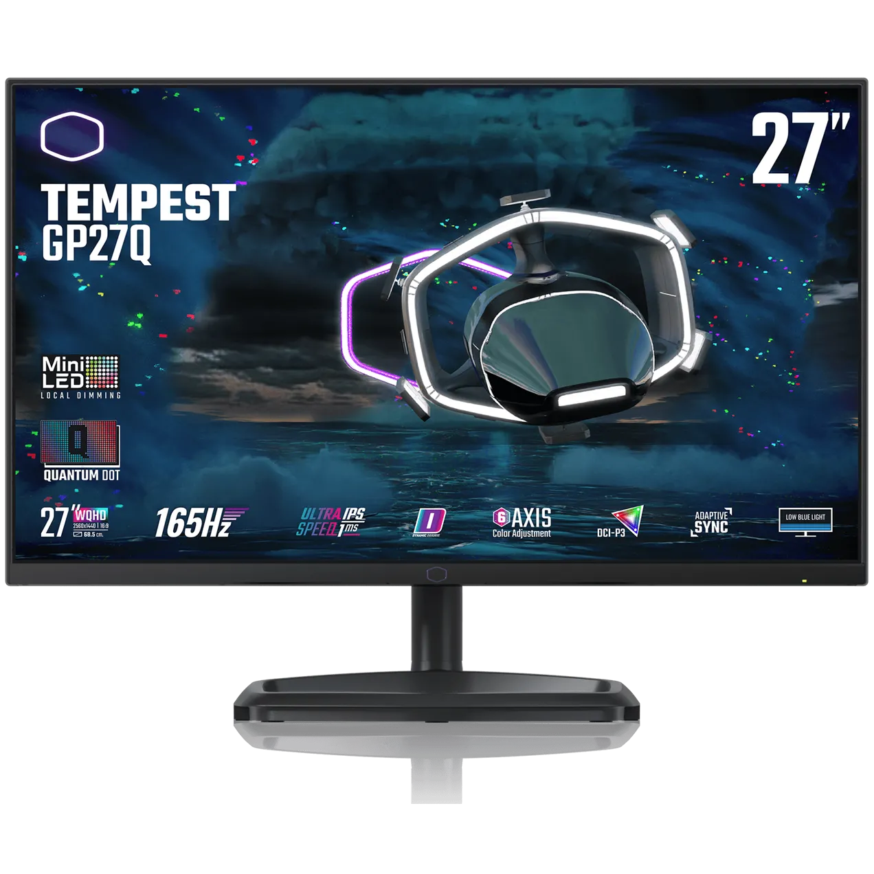 Màn hình Cooler Master Tempest GP27Q Mini-LED với thiết kế gaming và viền mỏng