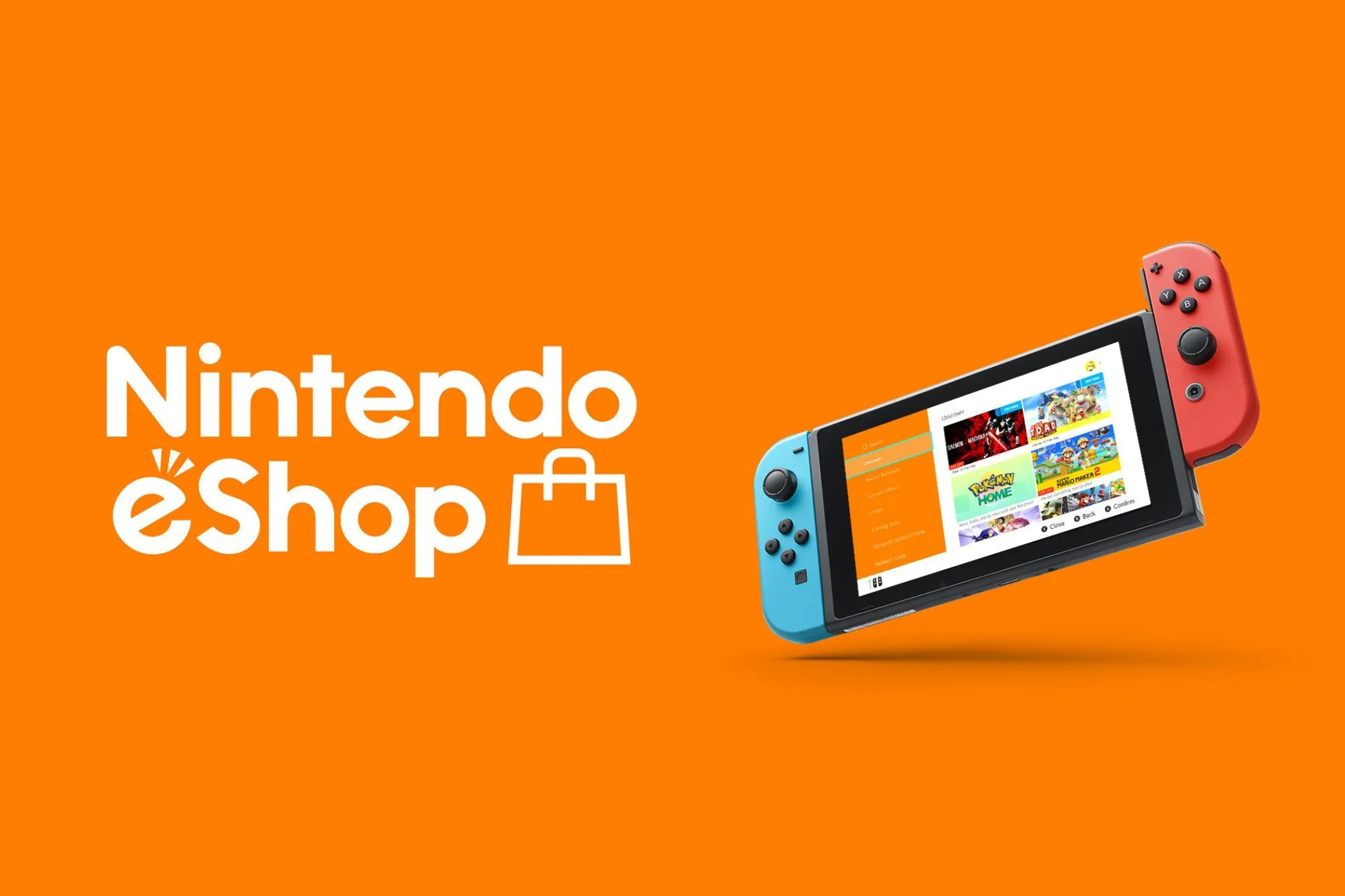 Màn hình khởi động Nintendo eShop với giao diện cũ