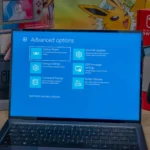 Màn hình laptop Windows 11 hiển thị môi trường phục hồi Windows sau sự cố bootloader