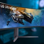 Màn hình LG 45GR65DC-B hiển thị hình ảnh gaming ấn tượng với độ cong 1500R