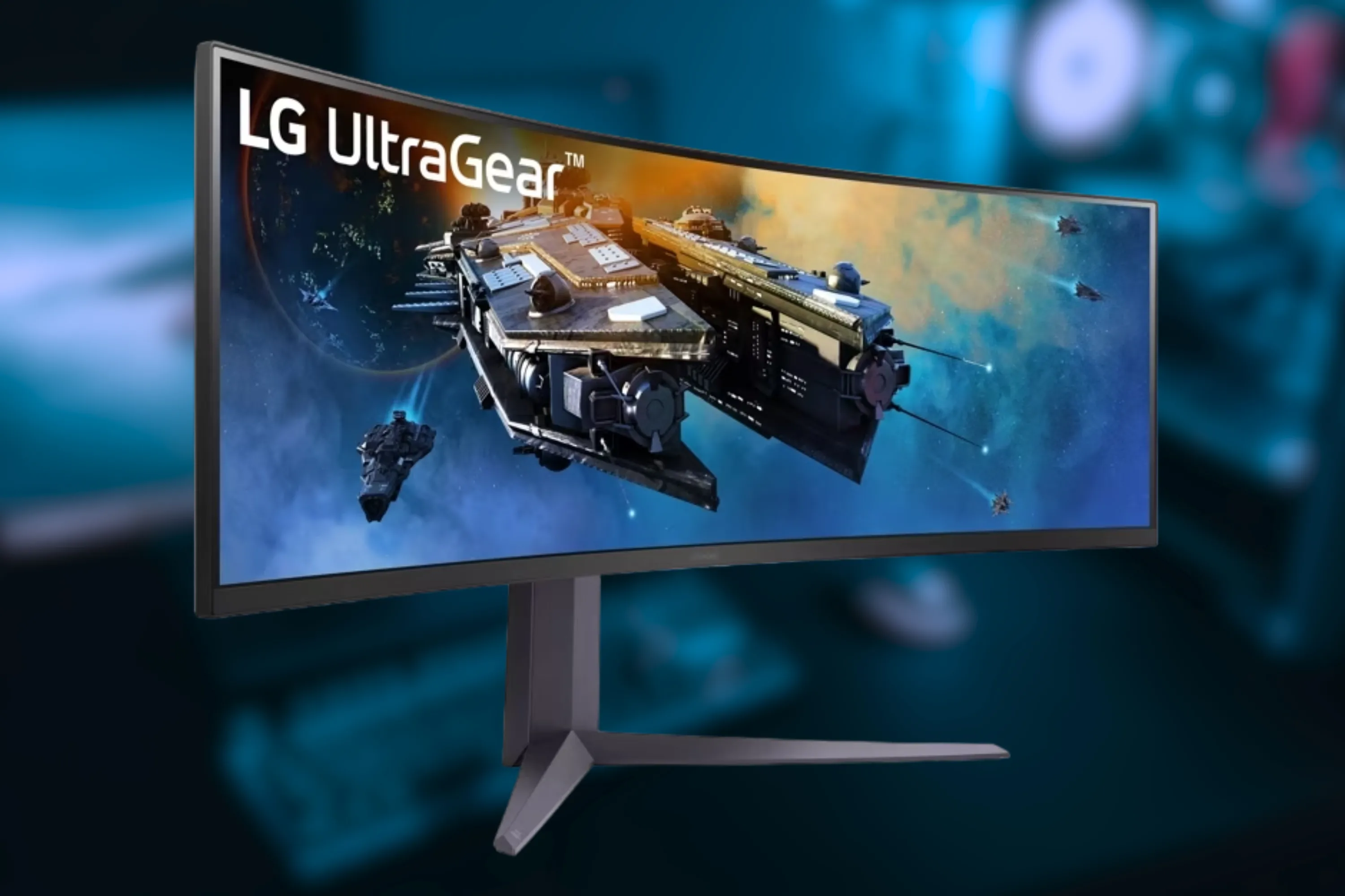 Màn hình LG 45GR65DC-B hiển thị hình ảnh gaming ấn tượng với độ cong 1500R