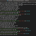 Màn hình terminal hiển thị các bước cài đặt PyXLL-Jupyter cho Excel