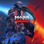 Mass Effect Legendary Edition bìa game với Shepard và đội hình, biểu tượng gói 3 game huyền thoại