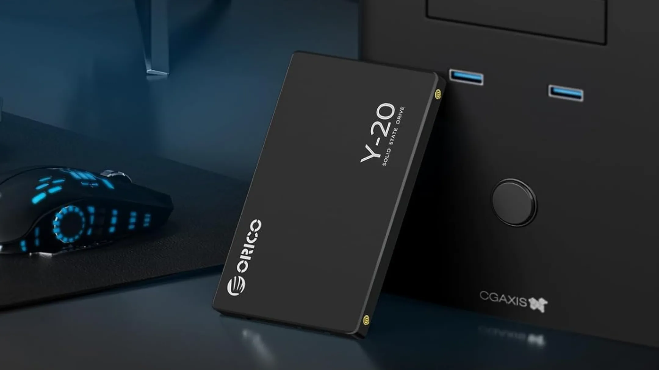 Mặt trước của ổ cứng SSD SATA ORICO 128GB hiển thị các thông tin sản phẩm