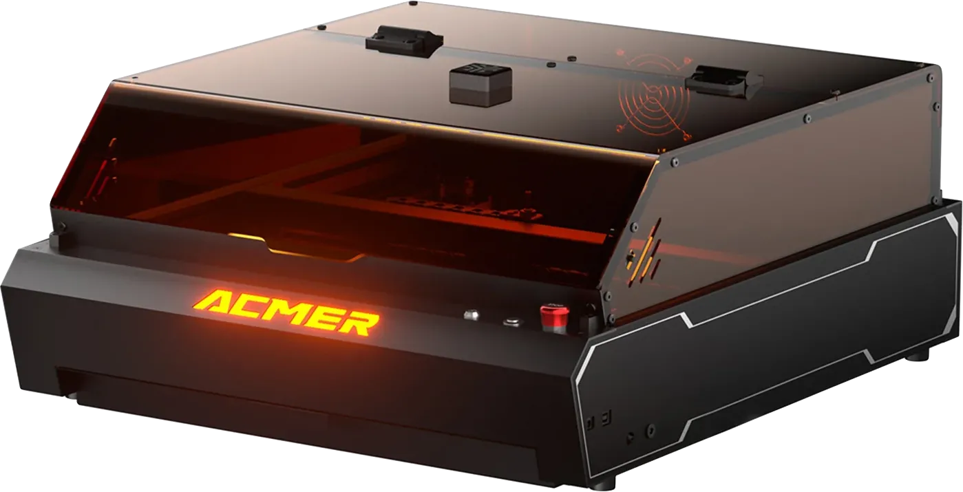 Máy khắc laser Acmer P3 2-in-1 đa năng kết hợp công nghệ Diode và IR, giúp tinh chỉnh công suất cho nhiều loại vật liệu.