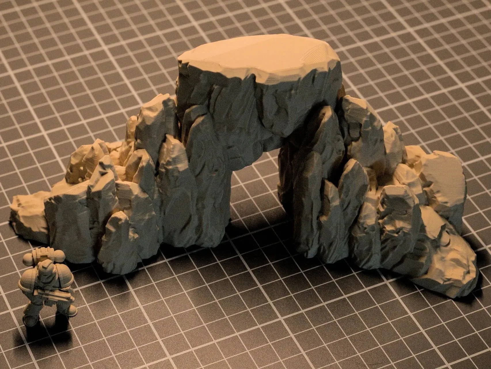 Mô hình địa hình đá thu nhỏ được in 3D dùng trong trò chơi Dungeons & Dragons