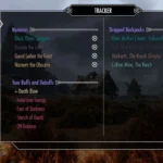 Một cảnh trong game của mod Shadow of Skyrim, hiển thị giao diện đối thủ Nemesis