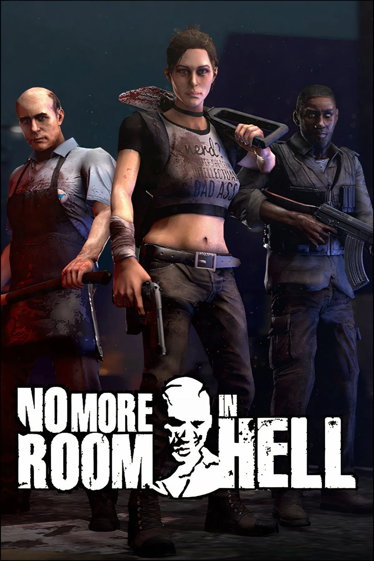 Một người chơi trong game No More Room in Hell đang đối mặt với zombie chỉ bằng nắm đấm và đèn pin, minh họa độ khó của các achievement "Bare Knuckle" và "Blinded by the Light".
